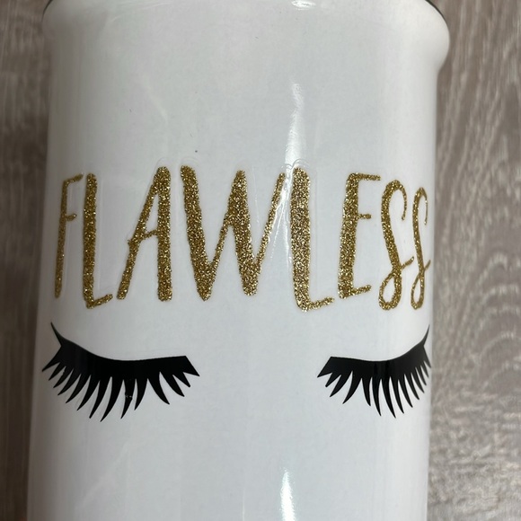 Tri-Coastal Designs Flawless Eyelash Ceramic Makeup Brush Holder Cup - Picture 8 of 8